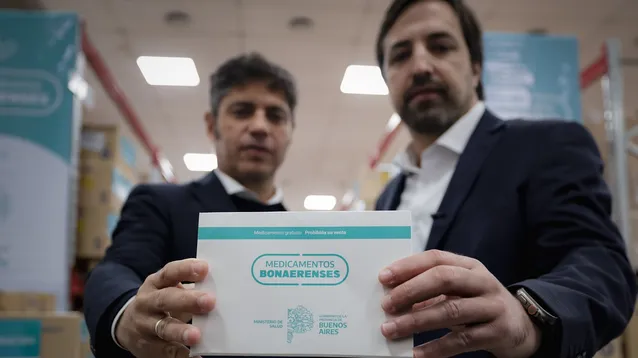 El gobernador Axel Kicillof con el ministro Nicolás Kreplak.&nbsp;