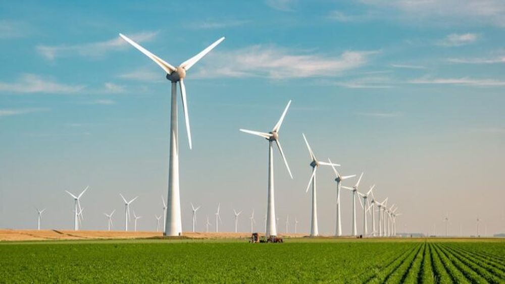 Energía a partir de los parques eólicos.