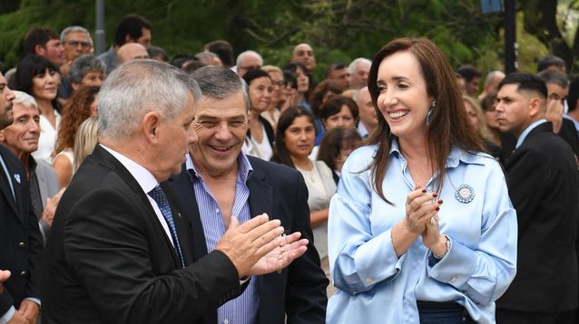 La vicepresidenta Victoria Villarruel en Chivilcoy.&nbsp;