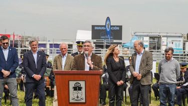 El ministro Javier Rodríguez en las expo Angus en Cañuelas. (MDA)