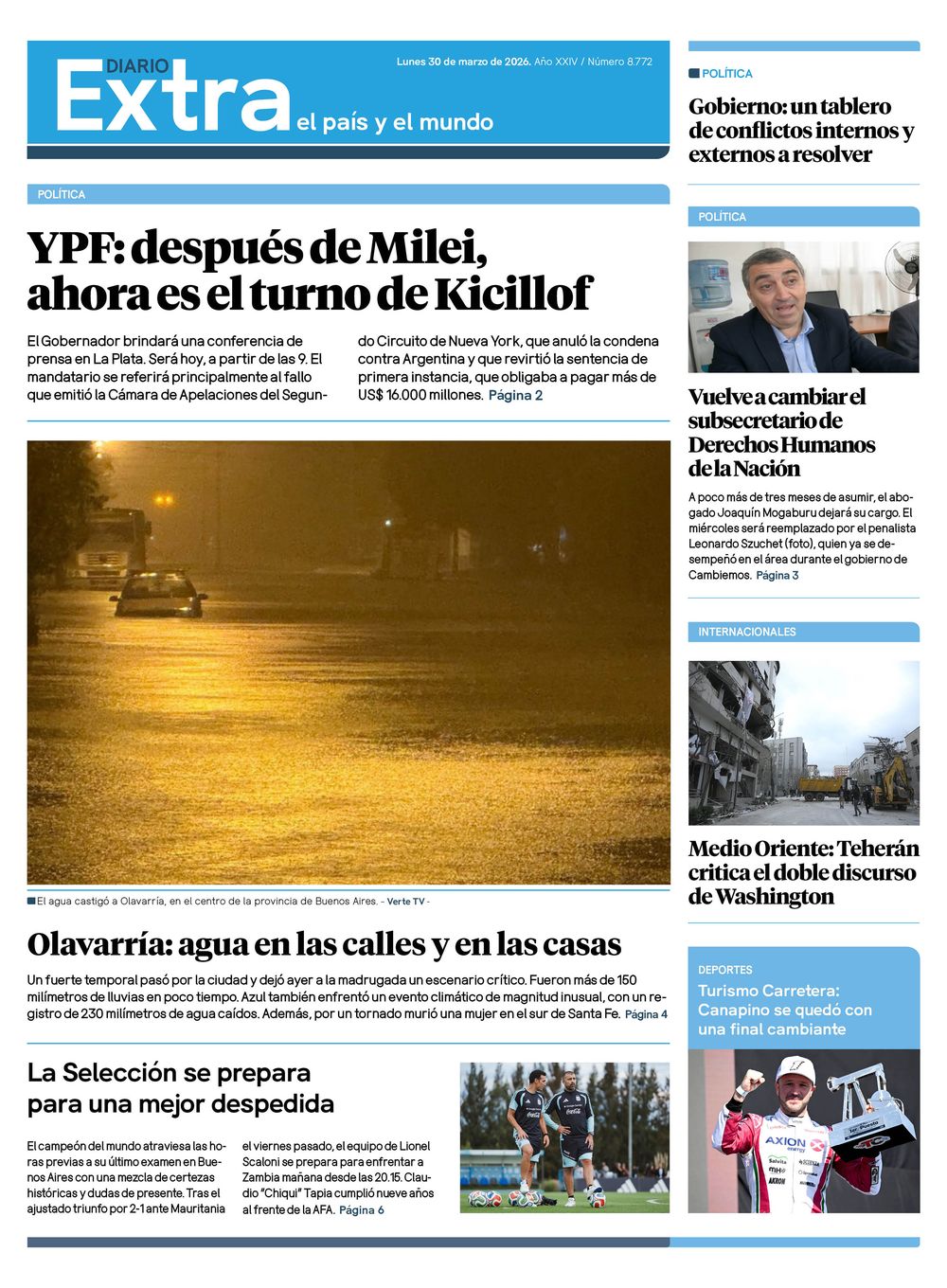 Tapa Diario Extra 30-03