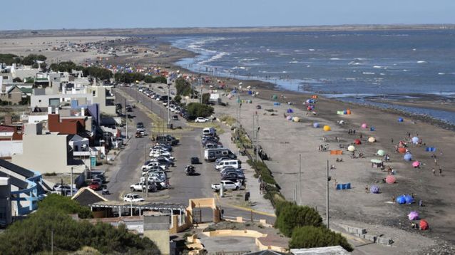 El balneario El Cóndor, en Río Negro.