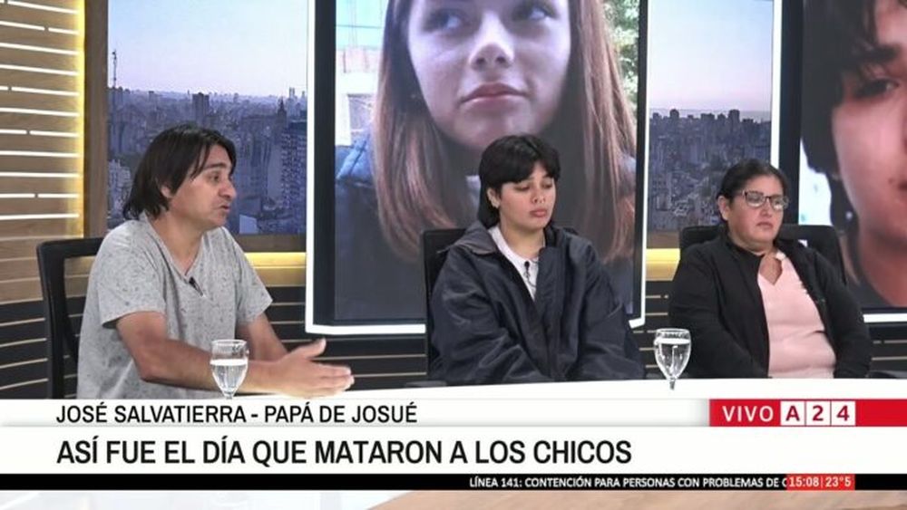 Los familiares de Josué en A24. (Captura de video)