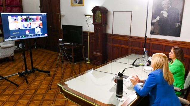 La jornada de trabajo de los vicegobernadores se realizó de manera virtual. (Prensa PBA)
