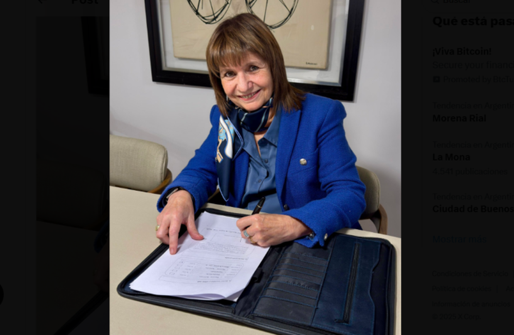 La ministra de Seguridad de la Nación, Patricia Bullrich, confirmó que será candidata a Senadora nacional por CABA en las elecciones del próximo 26 de octubre.