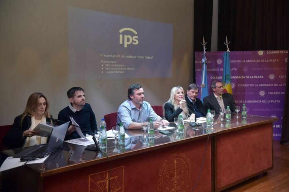 La presentación del sistema de vista digital de expedientes del IPS. (Prensa Colegio de Abogacía La Plata)