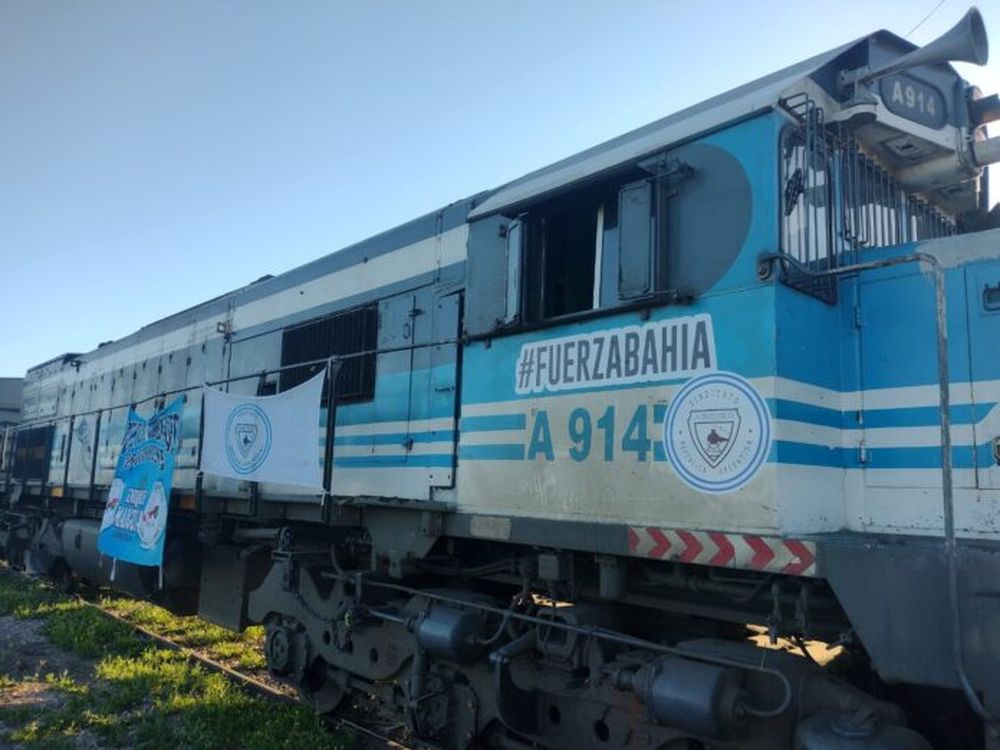 El Tren Solidario partió el lunes a la noche de Constitución y ya llegó a Bahía Blanca. (X @fabiodelsur)