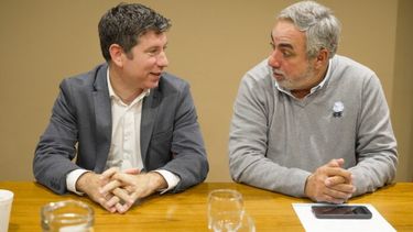 Domenichini y  Fernández, en la reunión de hoy.