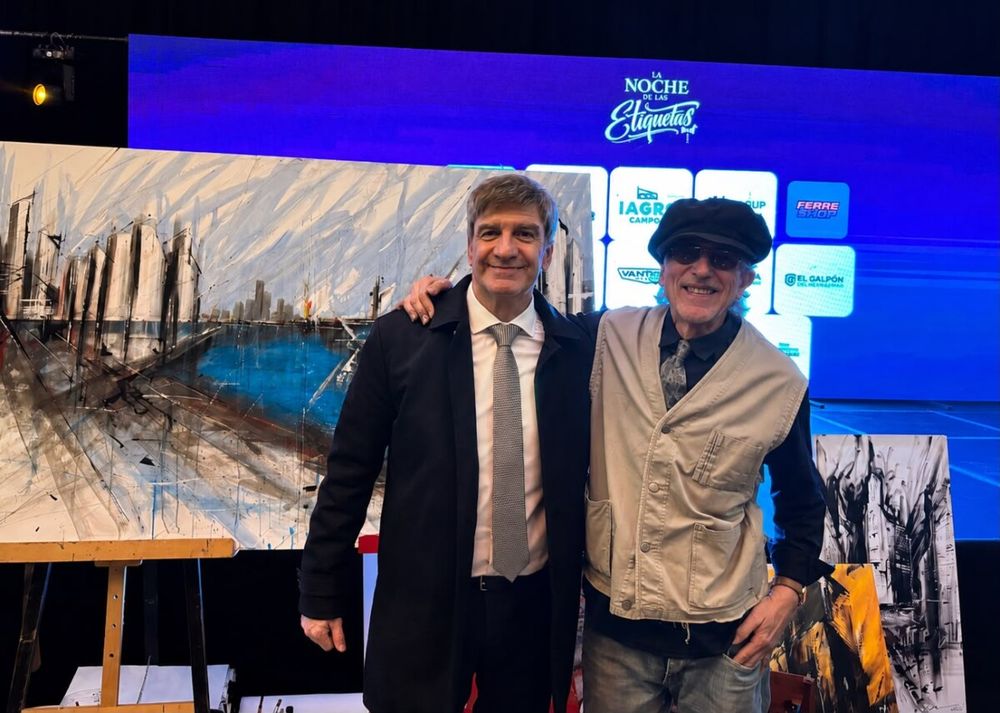 Fernando Compagnoni y el artista plástico y diseñador Luis Fernando Sierra.