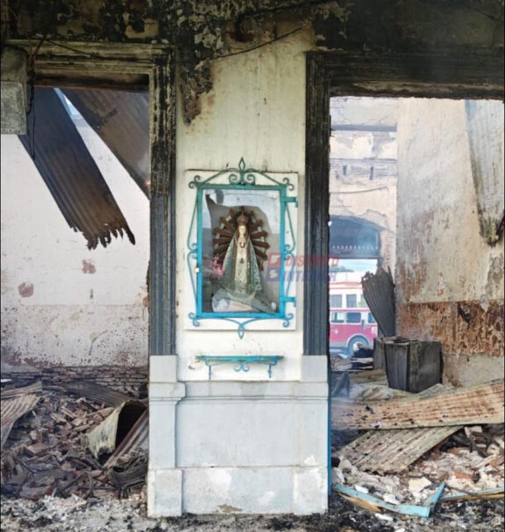 El milagroso incendio en la estación de Alberdi.&nbsp;