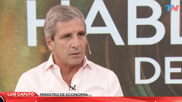 El ministro de Economía, Luis Caputo, analizó el índice de inflación de febrero en una entrevista en Todo Noticias (TN). (Imagen de TV)