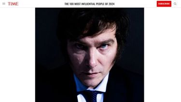 El artículo de Time donde presentan a Javier Milei entre los líderes más influyentes del año. (Time.com)
