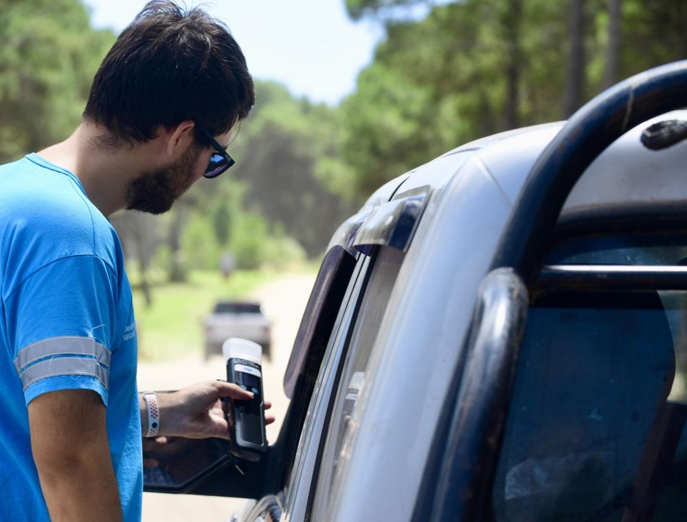 Un control en las calles de Pinamar.&nbsp;