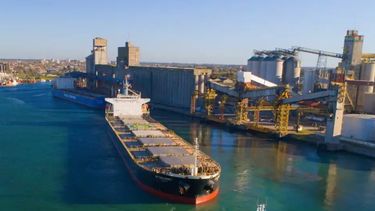 Puerto Quequén, uno de los motores de la exportación argentina.