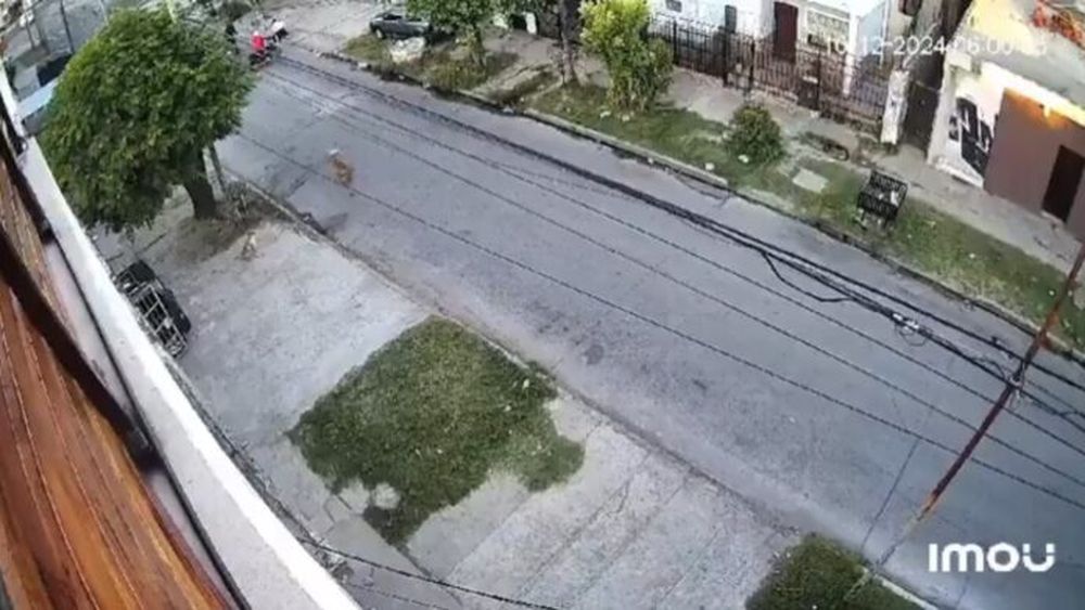 Una de las imágenes de la secuencia que quedó captada por las cámaras de seguridad.