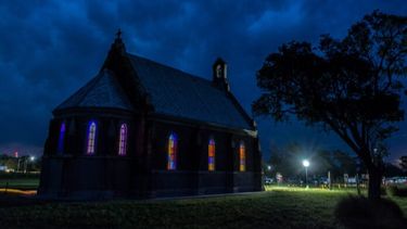 La capilla de Santa Marta de Bary, en Pellegrini. (Turismo PBA)