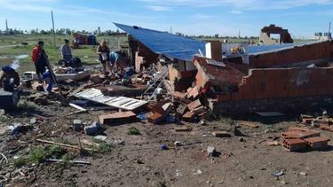 Una casa en el barrio Villa Talleres Sur, uno de los más afectados por el temporal. (La Brújula 24)