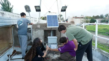 Los alumnos de la Escuela Técnica N.º 1 “Mario A. Elpuerto”. (Ecos Diarios)