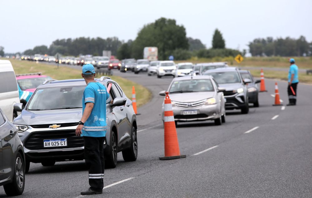 Un control en una ruta a la costa atlántica.&nbsp;