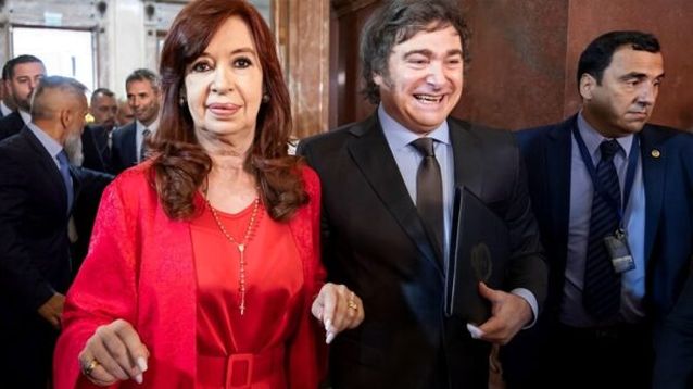 Cristina Fernández de Kirchner y Javier Milei.