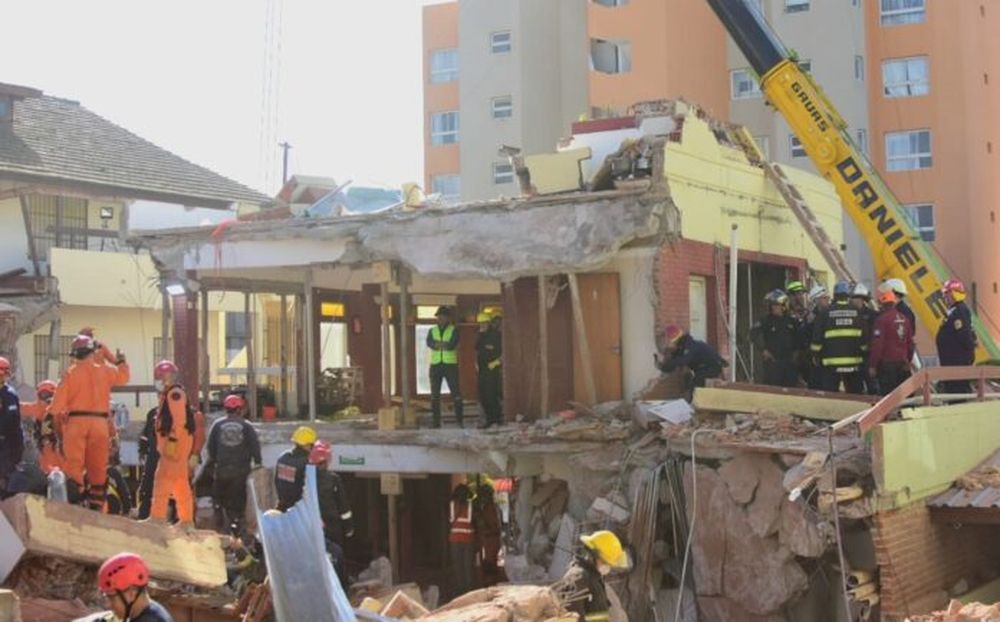 derrumbe en hotel de gesell