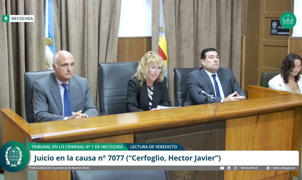 El tribunal del juicio por el femicidio de Magalí Vera.&nbsp;