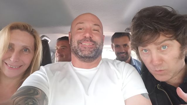 Diego Spagnuolo junto a Javier y Karina Milei, antes de su salida de la ANDIS
