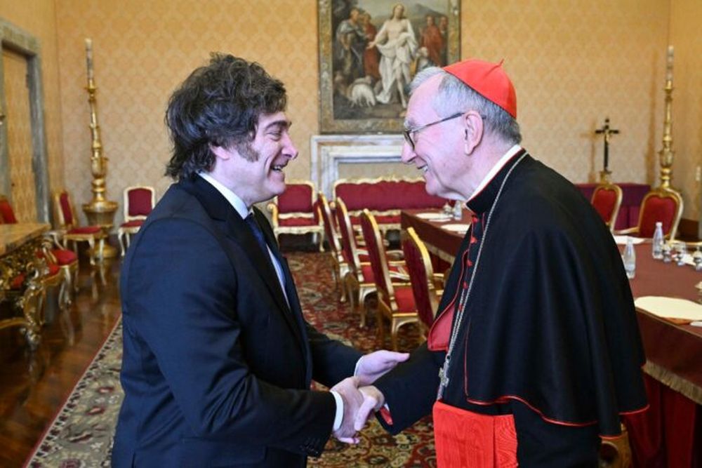 Javier Milei con León XIV en el Vaticano. (Vatican News)