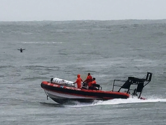 rescataron a un kitesurfista en mar del plata en plena sudestada: se le volo la vela