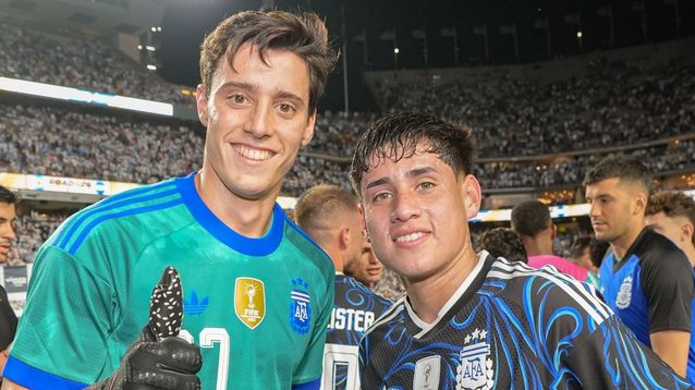 Santiago Beltrán y Tomás Aranda, dos de los jugadores con futuro que hizo debutar Scaloni.