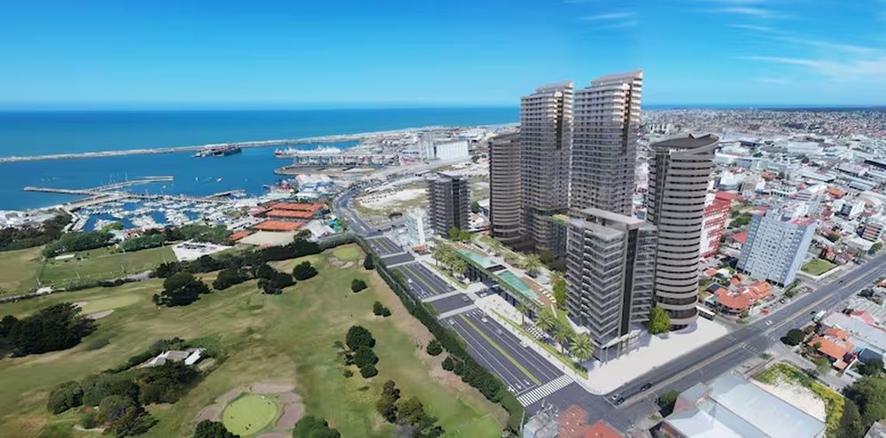 El complejo del Distrito de Arte y Diseño está en proceso de construcción, cerca del Mar del Plata Golf Club.