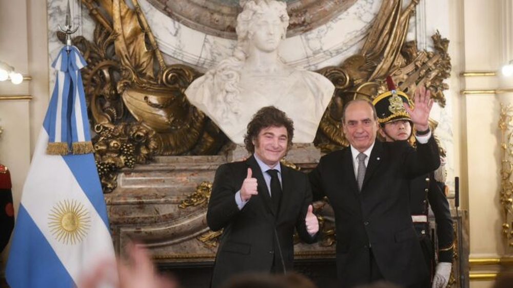La jura de Guillermo Francos, a cargo del presidente Javier Milei. - Presidencia -