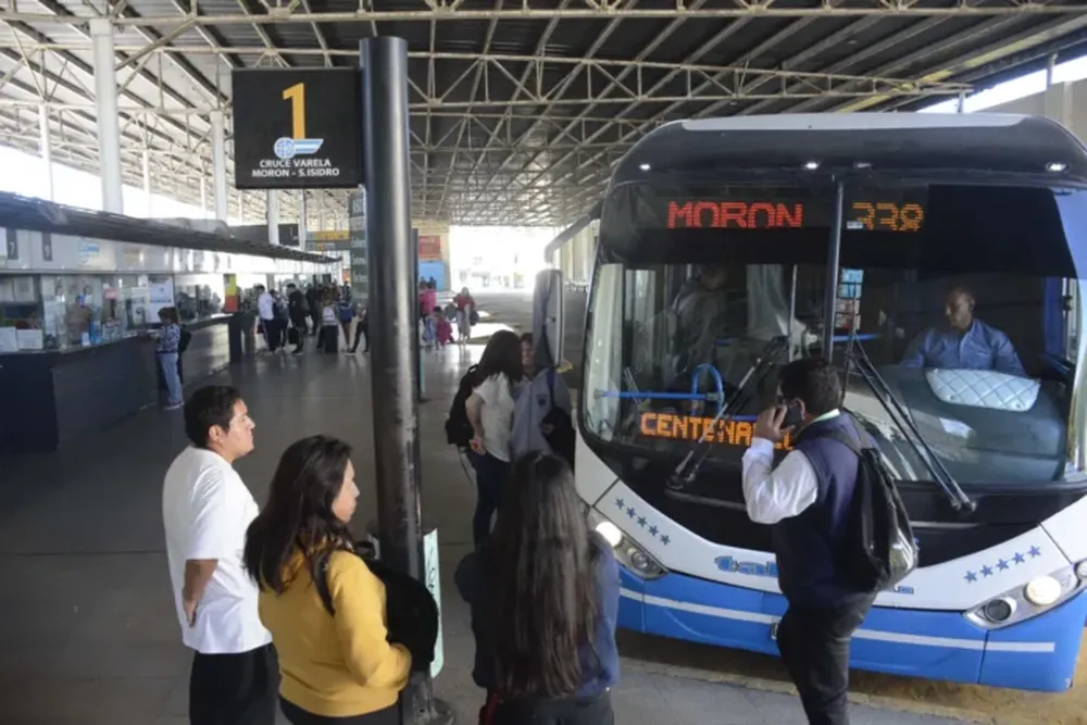 La línea 338, o TALP, es una de las que mantenía el paro. (0221)