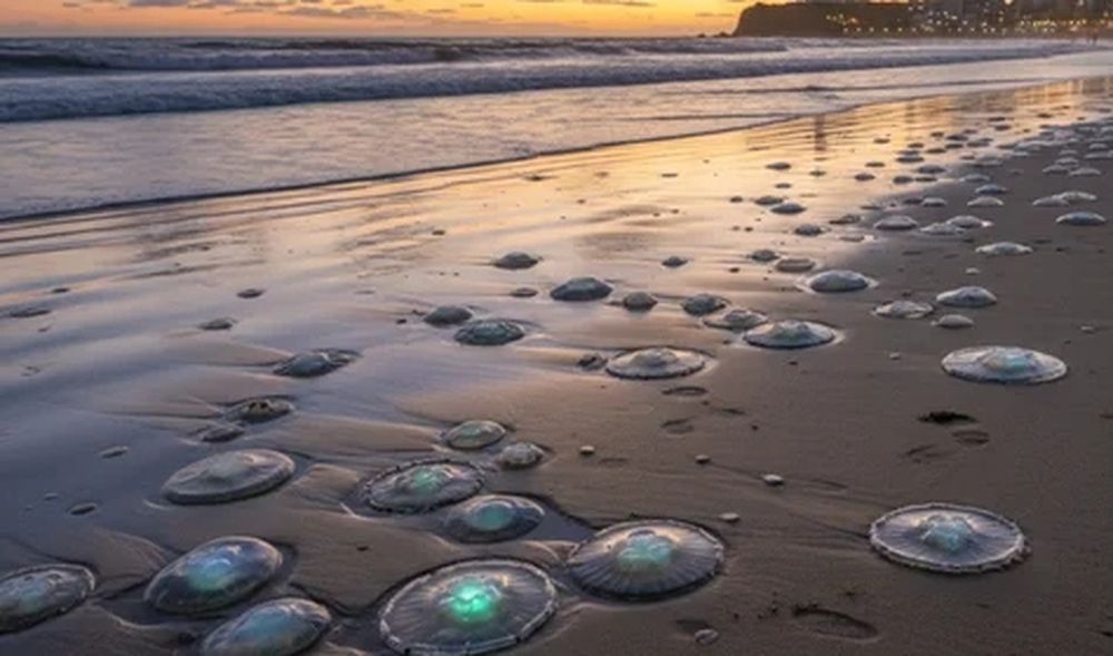 Los turistas están felices con la mayor temperatura del agua del mar, aunque no con las medusas...