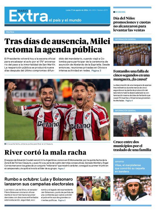 Edición impresa 17/08/2026
