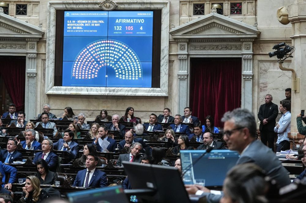Media sanción en Diputados para los cambios en Zona Fría.