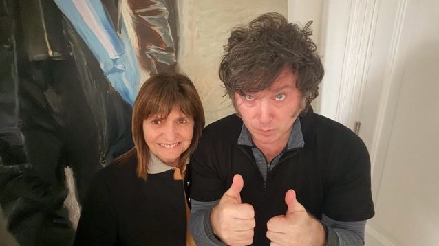 Bullrich y Milei, posan en la Residencia Presidencial de Olivos