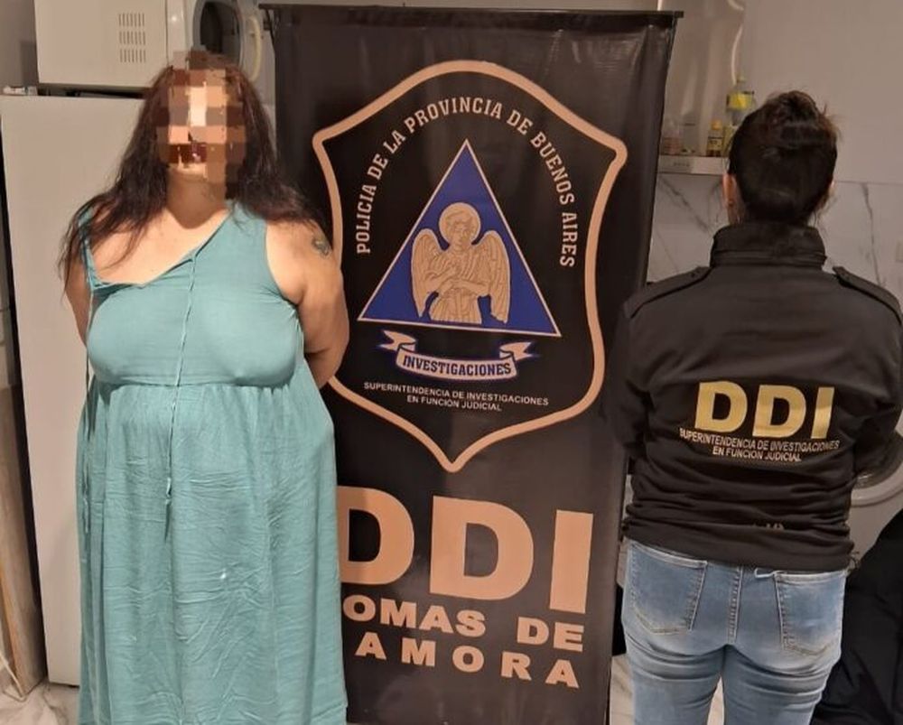 La mujer detenida. (Policía Bonaerense)