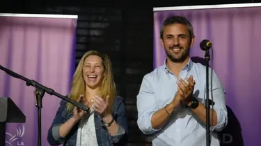 Karina Milei y Martín Menem en Santiago del Estero. (Foto; El Liberal)
