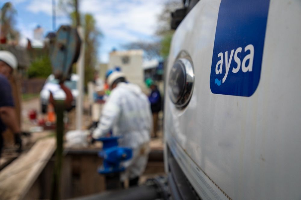 Trabajadores de la empresa AySA.&nbsp;