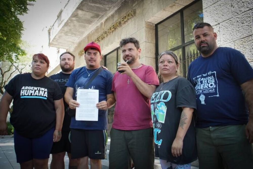 Grabois, con dirigentes de su sector, en Mar del Plata.