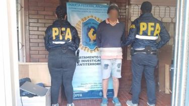 Un hombre de 63 años fue detenido en Rosario por las amenazas contra el presidente, Javier Milei. (PFA)