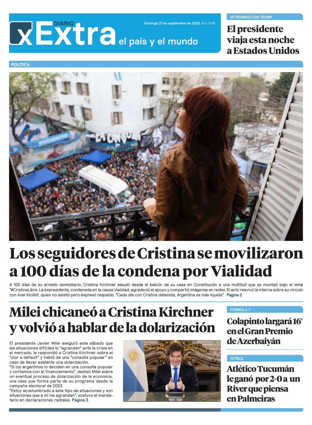Tapa Extra 21-09-2025