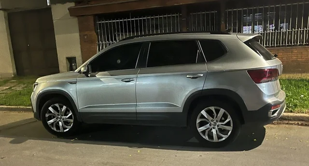 La camioneta del comisario asalatado.&nbsp;