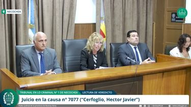 El tribunal del juicio por el femicidio de Magalí Vera.&nbsp;