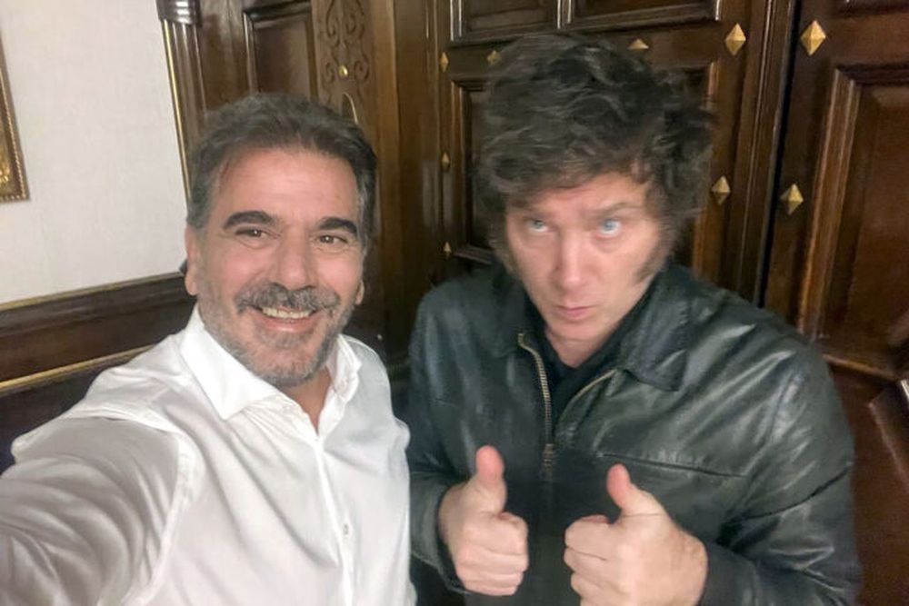 Cristian Ritondo junto a Javier Milei.