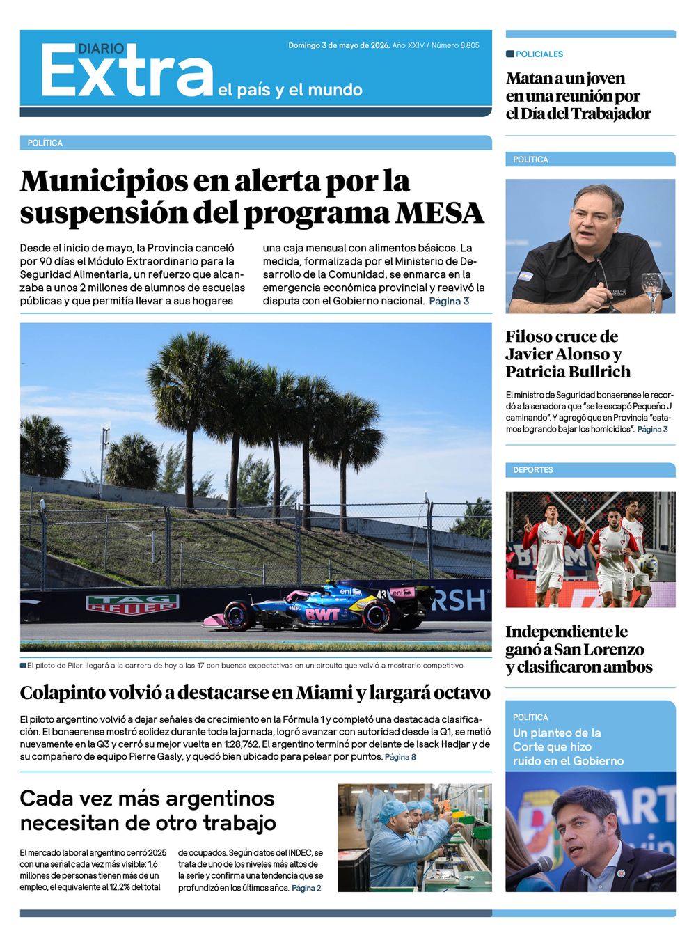 Tapa Diario Extra 03-05