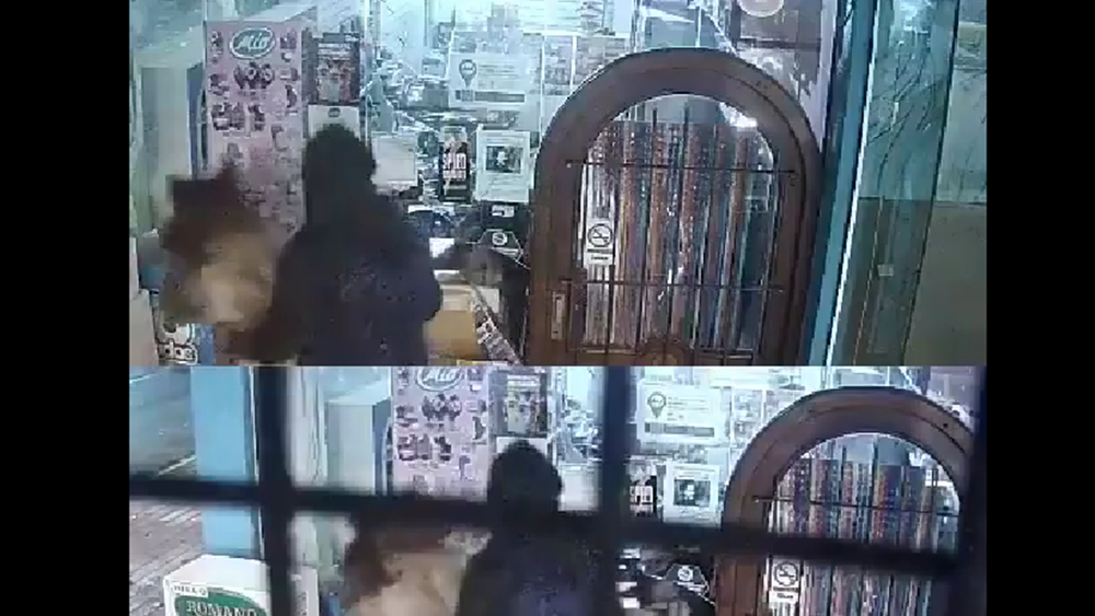 El video del robo se viralizó en redes sociales, por la modalidad insólita de los ladrones. El video del robo se viralizó en redes sociales, por la modalidad insólita de los ladrones.