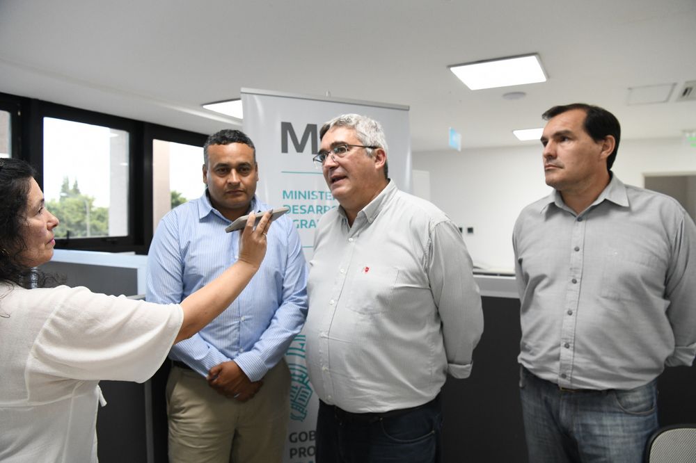 El ministro Javier Rodríguez en 25 de Mayo.&nbsp;