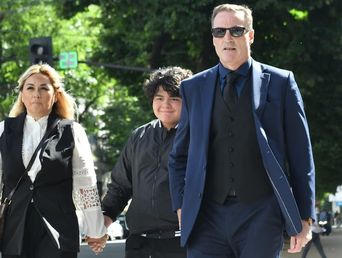 Verónica Ojeda, Dieguito Maradona y Mario Baudry.